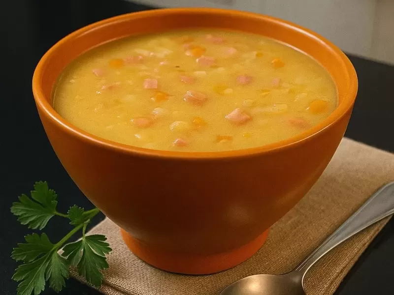 Caldin Raiz  Mandioca com Calabresa e Bacon