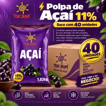 Polpa de Açaí 11% – Saco com 40 unidades