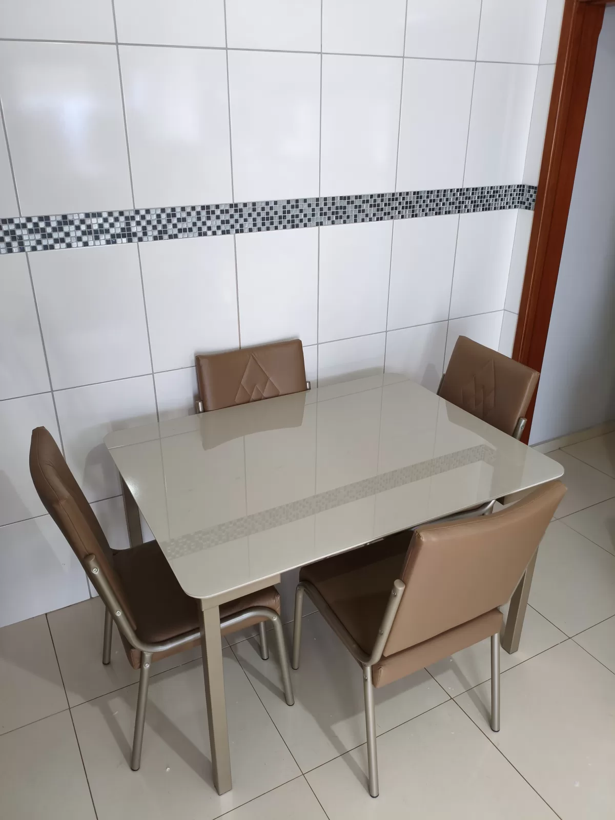 Conj Mesa Inovare Aço nobre