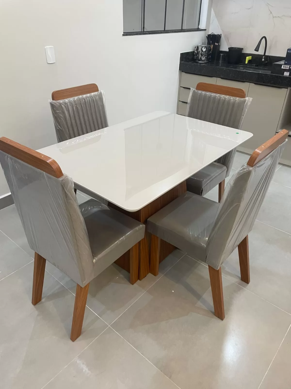SALA DE JANTAR PRADA 1.20X80CM VIDRO