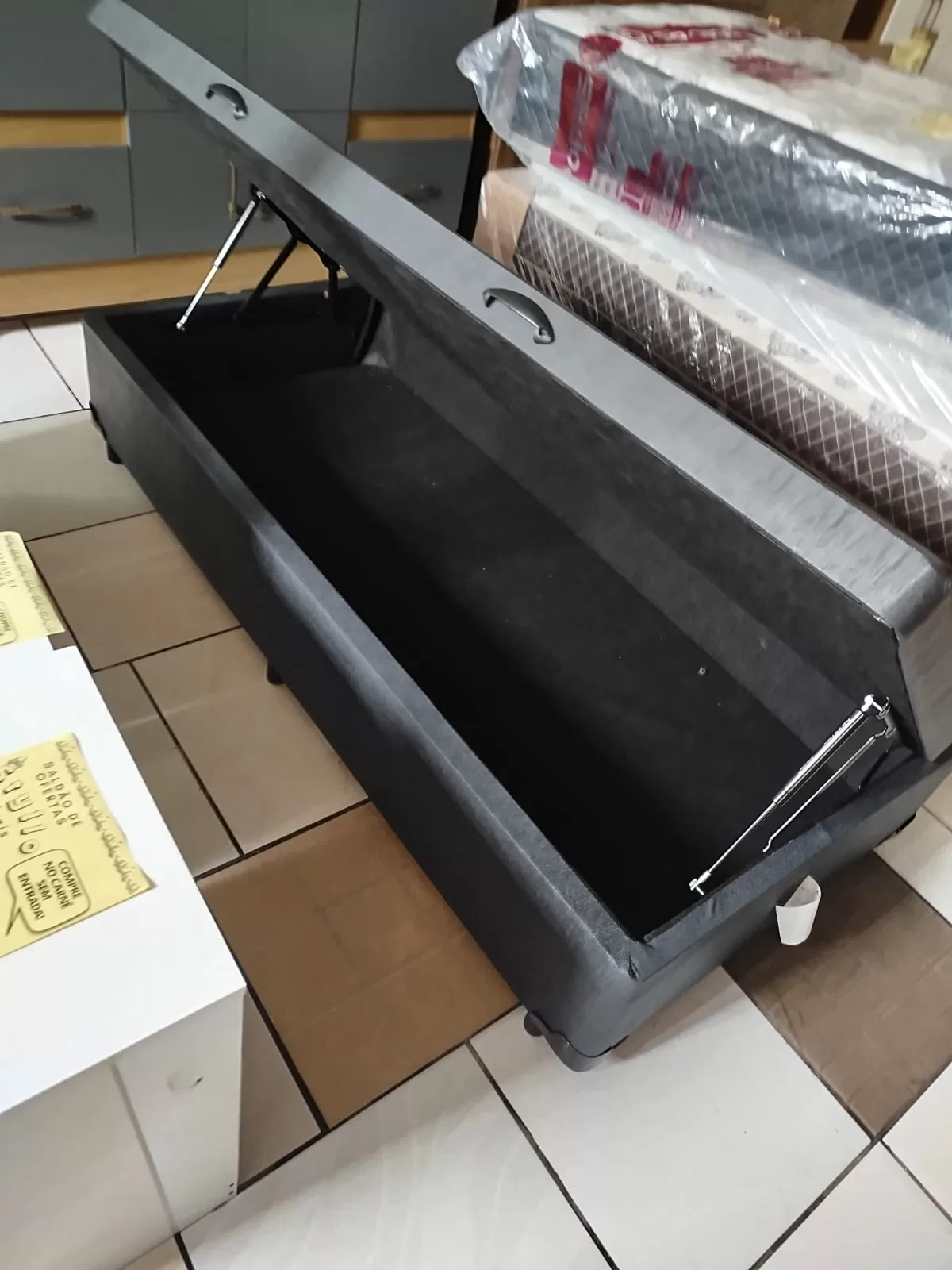 CAMA BOX AMERIBOX BÁU SOLTEIRO 150 KG
